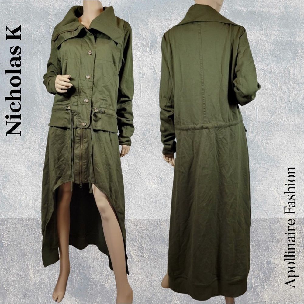 NICHOLAS K Sly Sweat Jacket in Military Green Size Medium NWT